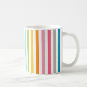 Moderne Niedliche Linien Regenbogen Streifen Muste Kaffeetasse