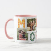 Moderne Niedliche Mama Mommy Kids Baby Foto Collag Tasse (Links)