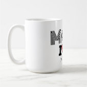 Moderne Niedliche Mama Rotes Herz Kaffeetasse (Links)