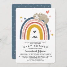Moderne Niedliche Mommy Baby Sloth Rainbow Baby Du