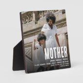 Moderne Niedliche MOTHER Definition & Foto Fotoplatte (Vorderseite)