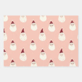 Moderne niedliche Muster santa l snowman and tree Geschenkpapier Set (Vorderseite 3)