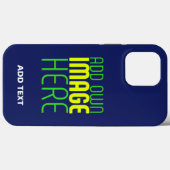 MODERNE, NIEDLICHE NAVEN-BLUE-BILD-TEMPLATE Case-Mate iPhone HÜLLE (Rückseite (Horizontal))
