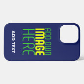 MODERNE, NIEDLICHE NAVEN-BLUE-BILD-TEMPLATE iPhone HÜLLE (Rückseite (Horizontal))