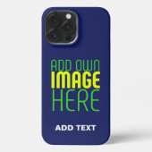 MODERNE, NIEDLICHE NAVEN-BLUE-BILD-TEMPLATE iPhone HÜLLE (Rückseite)