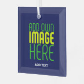 MODERNE, NIEDLICHE NAVEN-BLUE-BILD-TEMPLATE ORNAMENT AUS GLAS (Vorderseite links)