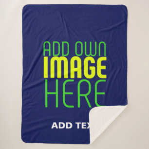 MODERNE, NIEDLICHE NAVEN-BLUE-BILD-TEMPLATE SHERPADECKE