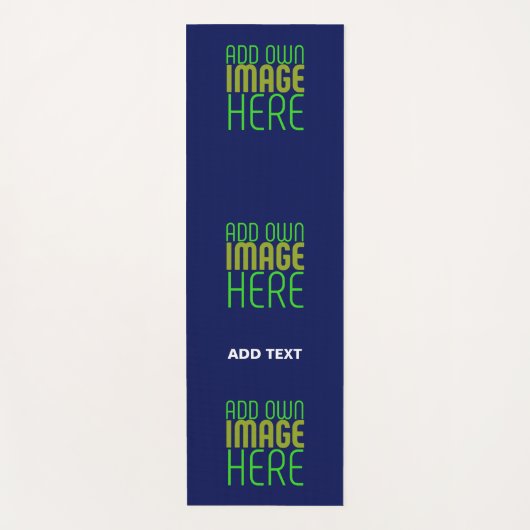 MODERNE, NIEDLICHE NAVEN-BLUE-BILD-TEMPLATE YOGAMATTE (Vorderseite)