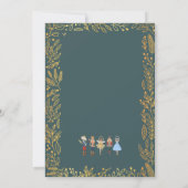 Moderne Niedliche Nutcracker Ballet Weihnachtskart Einladung (Rückseite)