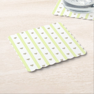 Moderne, niedliche Pastellfarben, Streifen und Her Untersetzer