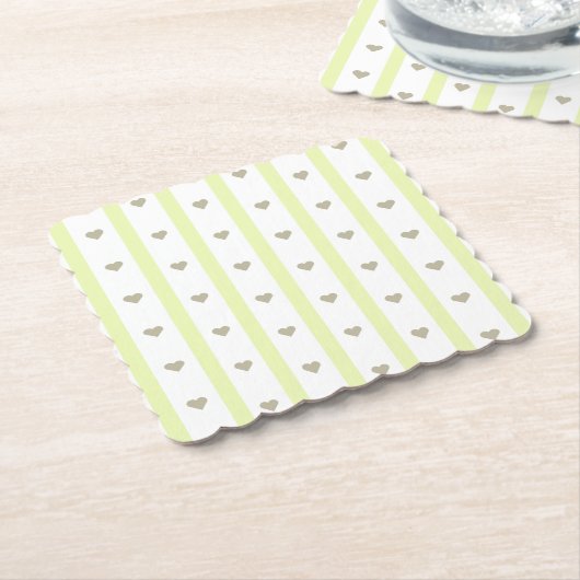 Moderne, niedliche Pastellfarben, Streifen und Her Untersetzer (angewinkelt)