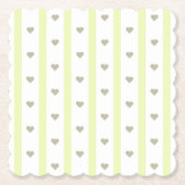 Moderne, niedliche Pastellfarben, Streifen und Her Untersetzer (Vorderseite)