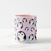 Moderne niedliche Pastellfarben Zweifarbige Tasse (Mittel)