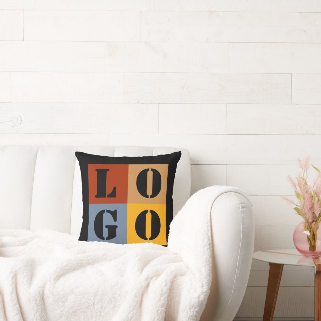 Moderne Niedliche Personalisierte Geschenke Schwar Kissen (Liege)