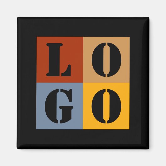 Moderne Niedliche Personalisierte Geschenke Schwar Magnet (Vorne)