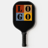 Moderne Niedliche Personalisierte Geschenke Schwar Pickleball Schläger (Vorderseite)