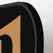 Moderne Niedliche Personalisierte Geschenke Schwar Pickleball Schläger (Linke Seite)