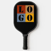 Moderne Niedliche Personalisierte Geschenke Schwar Pickleball Schläger (Rückseite)