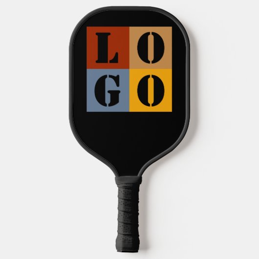 Moderne Niedliche Personalisierte Geschenke Schwar Pickleball Schläger (Rückseite)