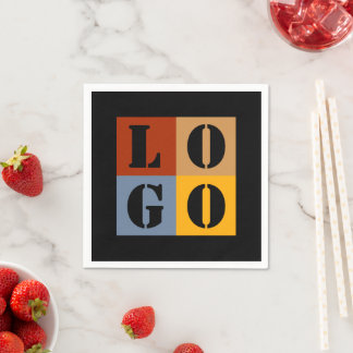 Moderne Niedliche Personalisierte Geschenke Schwar Serviette