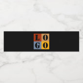 Moderne Niedliche Personalisierte Geschenke Schwar Wasserflaschenetikett (Einzelnes Label)