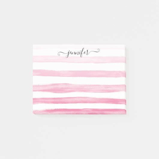 Moderne Niedliche Pinselstriche Girl Script Post-it Klebezettel (Vorderseite)