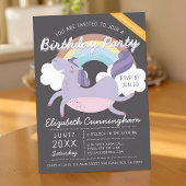 Moderne Niedliche Rainbow Unicorn Virtual Birthday Einladung