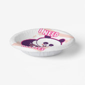 Moderne, niedliche Rautennudeln Panda-Bär Pappteller (Gewinkelt)