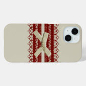 moderne Niedliche Red Lace Beige Mode Case-Mate iPhone Hülle (Rückseite (Horizontal))