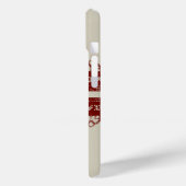 moderne Niedliche Red Lace Beige Mode Case-Mate iPhone Hülle (Rückseite / Links)