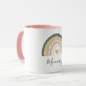  Moderne Niedliche Regenbogen-Mama  Tasse (Vorderseite Links)