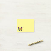 Moderne Niedliche Regenbogenbutterfly Post-it Klebezettel (Auf Schreibtisch)