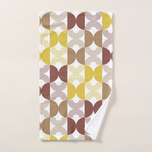 Moderne niedliche Retromuster Arch Line Kunst Badhandtuch Set (Handtuch)