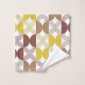 Moderne niedliche Retromuster Arch Line Kunst Badhandtuch Set (Waschlappen)