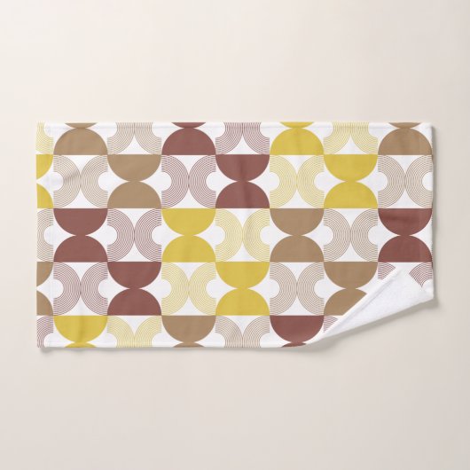 Moderne niedliche Retromuster Arch Line Kunst Badhandtuch Set (Handtuch)