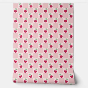 Moderne Niedliche rosa Kirschenkörbe Tapete