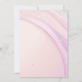 Moderne Niedliche rosa Schmetterlinge zum ersten M Einladung (Rückseite)