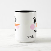 Moderne Niedliche Schneedecke Tasse (Zentrum)