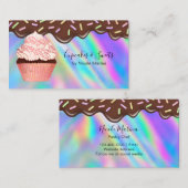 Moderne Niedliche Schokolade Cupcake Süßigkeiten B Visitenkarte (Vorne/Hinten)