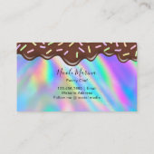 Moderne Niedliche Schokolade Cupcake Süßigkeiten B Visitenkarte (Rückseite)