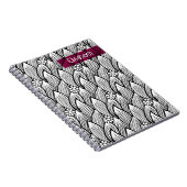 Moderne Niedliche Schwarz-Weiß-Hippie Daisy Notizblock (Rechte Seite)