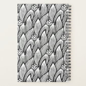 Moderne Niedliche Schwarz-Weiß-Hippie Daisy Planer (Rückseite)