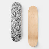 Moderne Niedliche Schwarz-Weiß-Hippie Daisy Skateboard (Vorderseite)