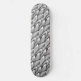 Moderne Niedliche Schwarz-Weiß-Hippie Daisy Skateboard