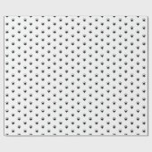 Moderne niedliche Schwarz-Weiß-Sterne Weihnachten Geschenkpapier (Flach)