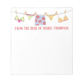 Moderne Niedliche Sommerschwimmgeräte für Minimali Notizblock (Vorderseite)