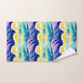 Moderne niedliche Sommersonne Blau Gelb Badhandtuch Set (Handtuch)