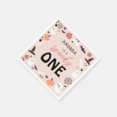 Moderne Niedliche Spookie ein Halloween erster Geb Serviette (Ecke)