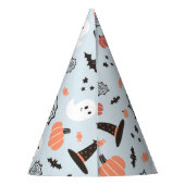 Moderne Niedliche Spooky ein Halloween Blue Birthd Partyhütchen (Rückseite)