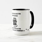 Moderne Niedliche St. Black Cat Tasse (VorderseiteRechts)